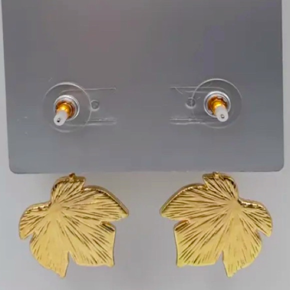 BAUBLEBAR Tiered Earrings Maple Leaf Ombre Rhinestones “Be-Leaf In Yourself” - Picture 2 of 8